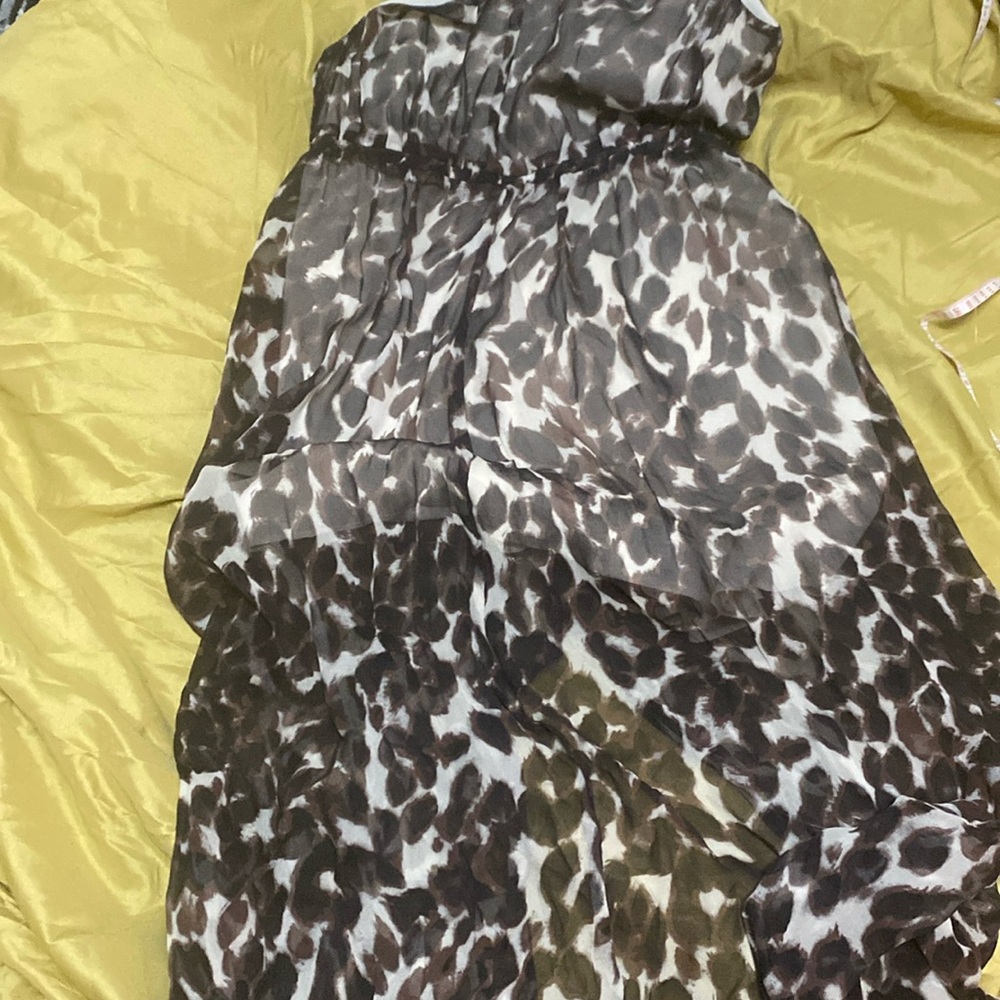 maxi leopard dress Medium - 100 % silk